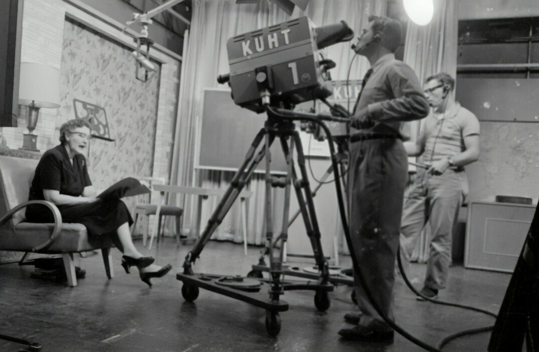 vintage french tv studio